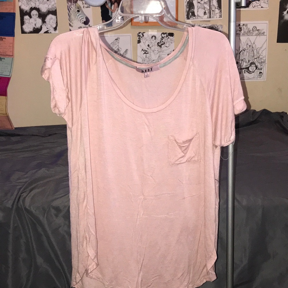 Light weight partially see through tee
